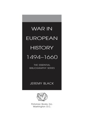 cover image of War in European History, 1494-1660